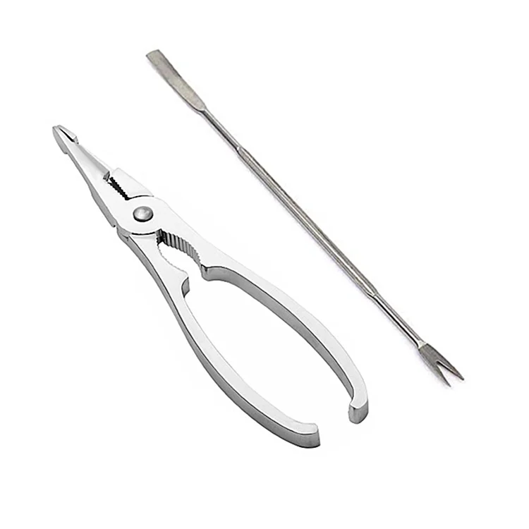 
Factory sales Seafood tools Zinc Alloy Walnut Crab Lobster Fork Needles Walnut Seafood Tool Sets 