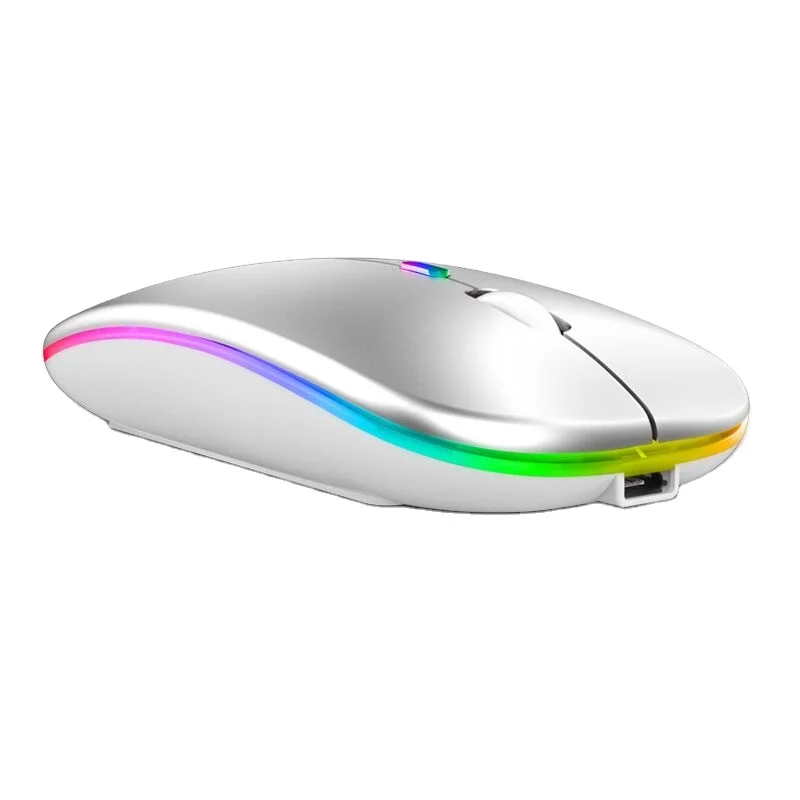 Rechargeable LED RGB 2.4Ghz Wireless Mouse Rechargeable Color Gaming Mouse