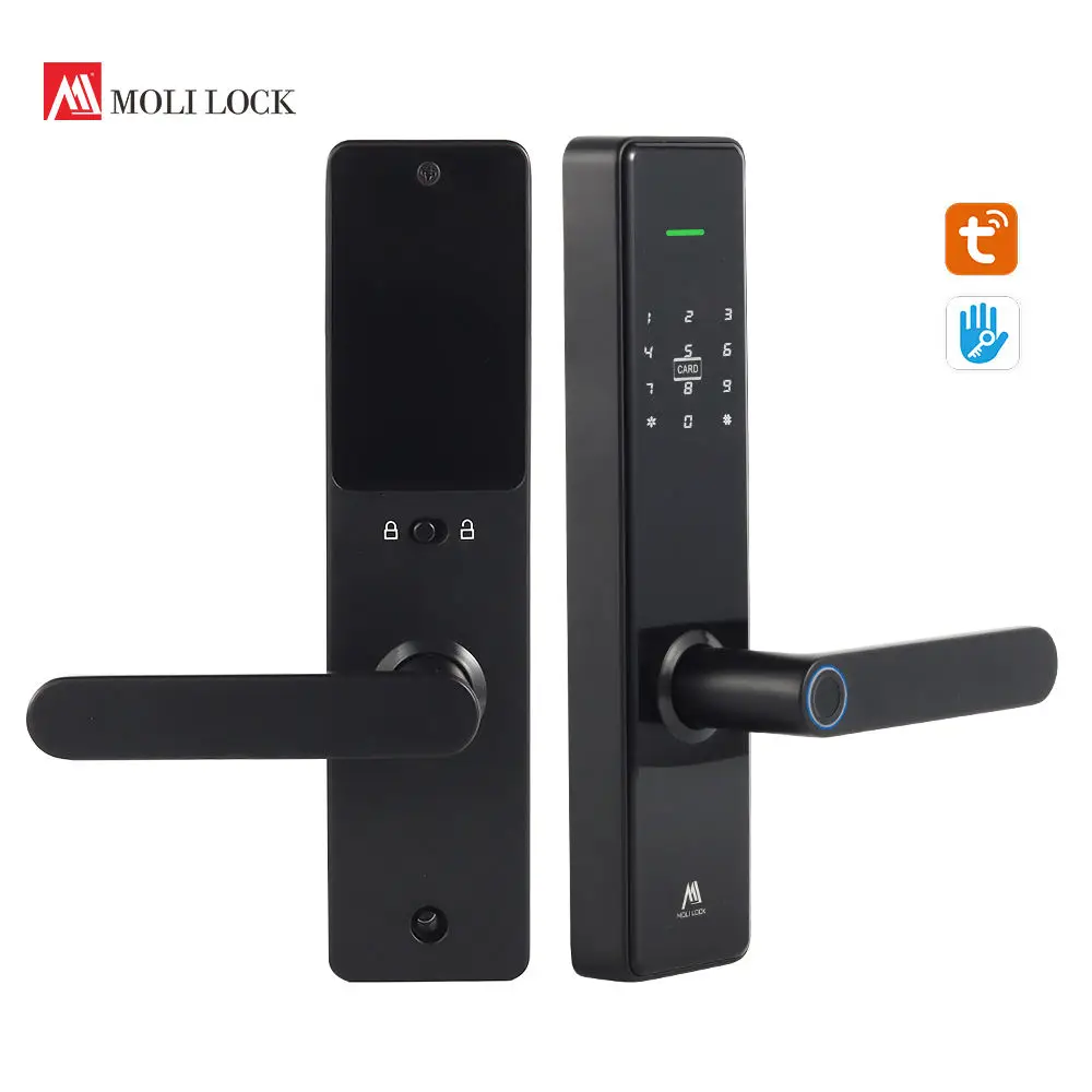 2024 3D Face Recognition Smart Door Lock Waterproof Wifi Ttlock Tuya App RFID Cad System Smart Locks