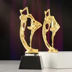 Resin Dancing Girl Sculpture Statue Simple Modern Graceful Dance Movements Cabinet Home Art Decor