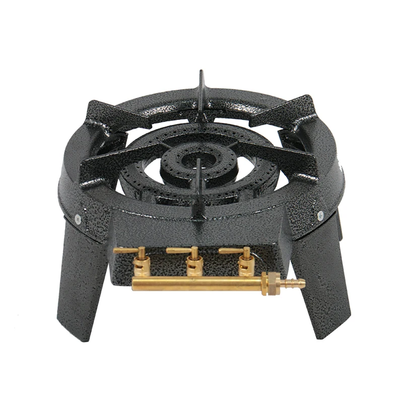 big cast iron 2 rings burner portable camping stove