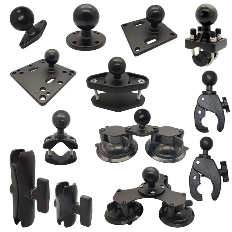 Compact monitor bracket truck pole mount reversse thread ball 1.5 inch round ball base screw pc tablet car mount holder for ram