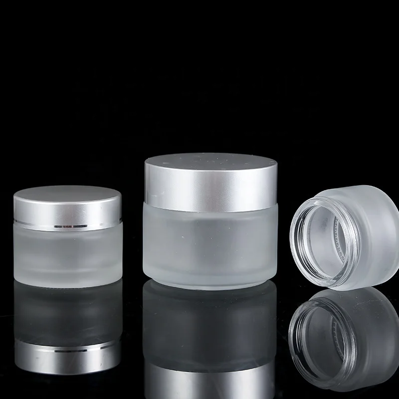
Small Black Lid 5ml 5g Amber Clear Frost Glass Jar For Cosmetic Lotion Face Cream 