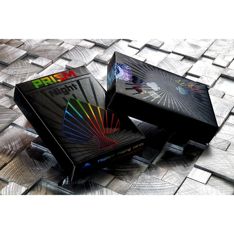 Best Poker Deck Holographic Card Luxury Custom Printing Eco-Friendly German Black Core Playing Cards Game With Tin box