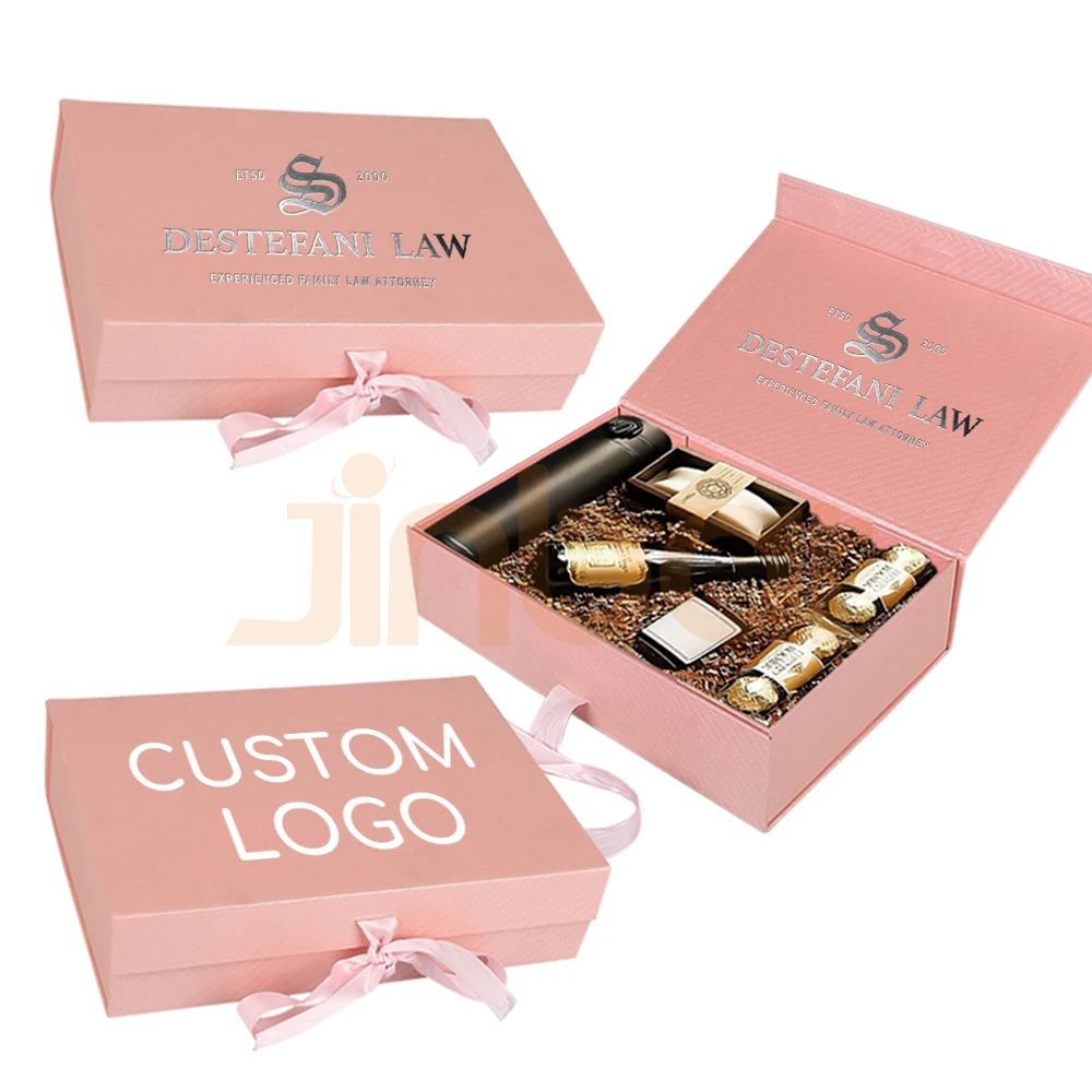 Wholesale Pink Packing Insert Wine Whisky Candy Paper Boxes Nuts Small Gift Box Day Rigid Boxes for Valentines Christmas Accept