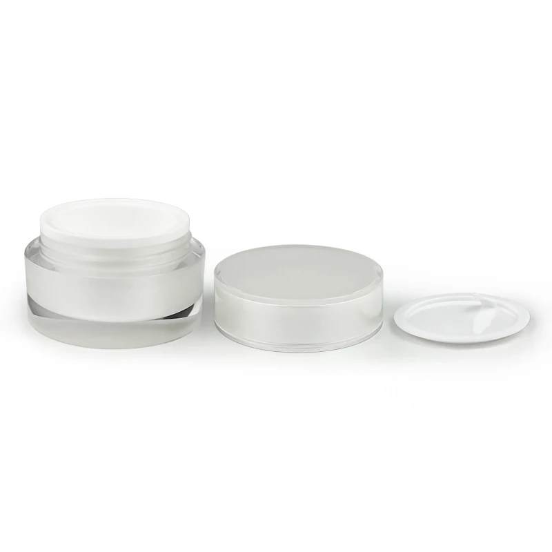 Wholesales Empty Black Jars Cosmetic Packaging Double Wall Containers Hot sale 10g 15g 1oz 50g UV Nail Gel Jar Pot