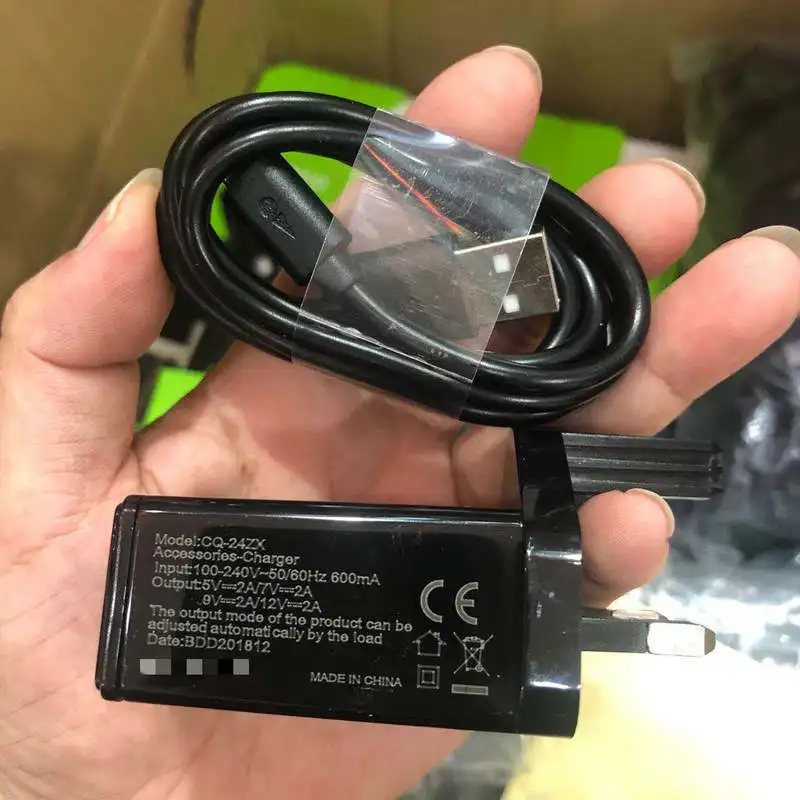 Africa Hot Selling 1A 2A Fast Charging Cable Micro Type C  UK Plug Dual USB Original Travel Mobile Phone Charger Set For Oraimo