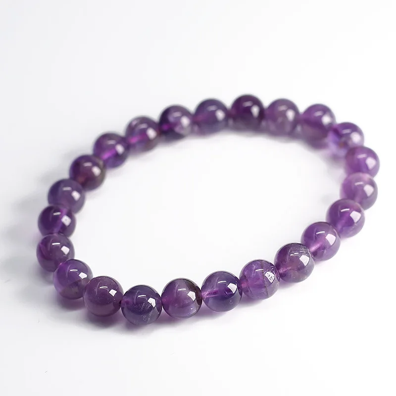 Wholesale Natural Crystal Amethyst Bracelet Female Fantasy Amethyst Bracelet Diy Purple Natural Gemstone Beaded Hand Jewelry