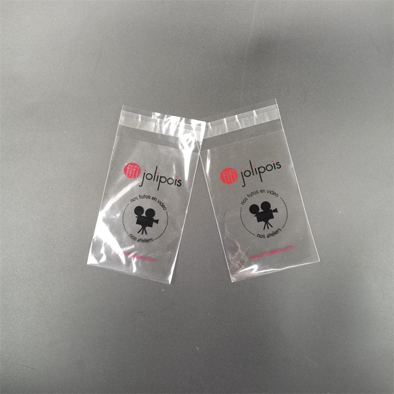 customization sale customized logo printing bopp self adhesive sealing plastic packaging bags