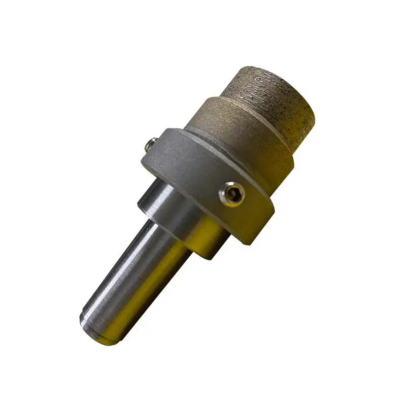 Siamese threaded glass drill bit, bronze sintered diamond drill bit