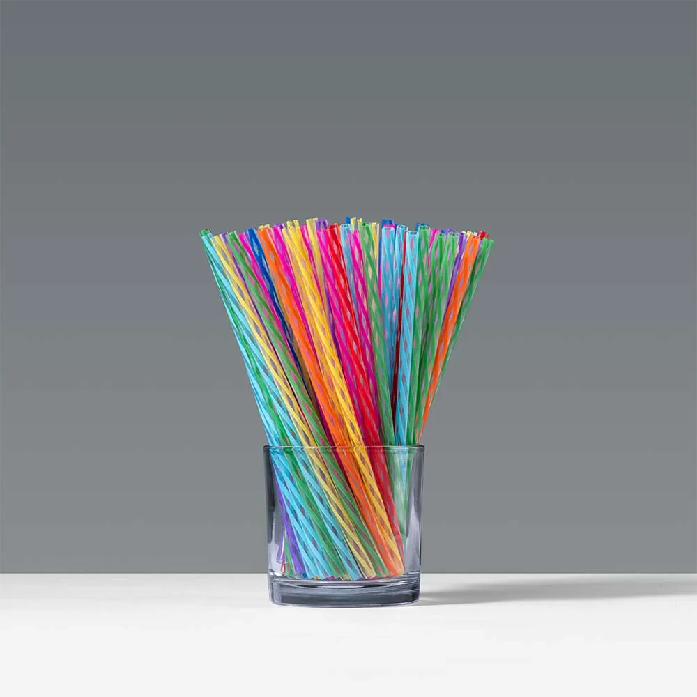 Novelty PP Cheap 12 mm Disposable Bubble Tea Drinking Plastic Straws Reusable Flexible Straw Creative Cartoon Drinking Straws