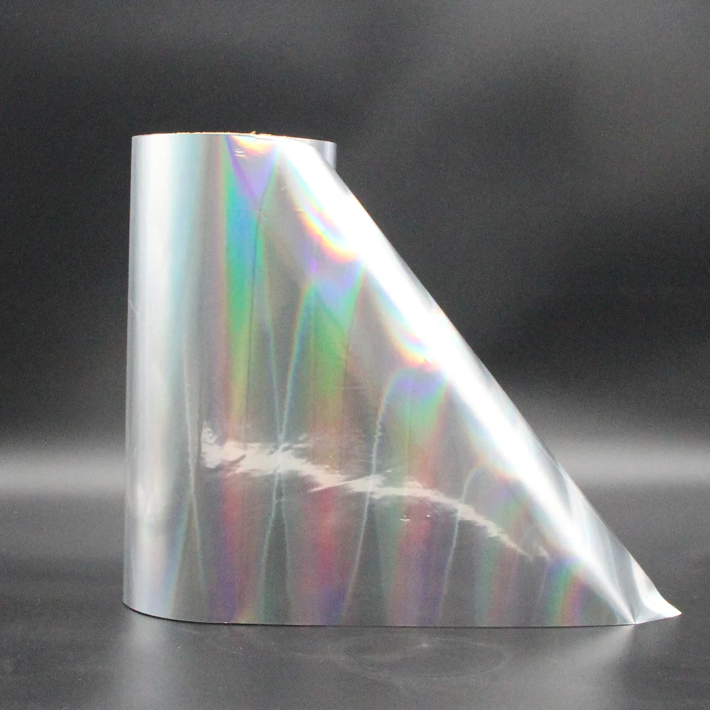 Custom Holographic Customize Print Hologram Hot Lamination Foil PET Pouch Wrapper Package Rainbow Plastic Laser Film