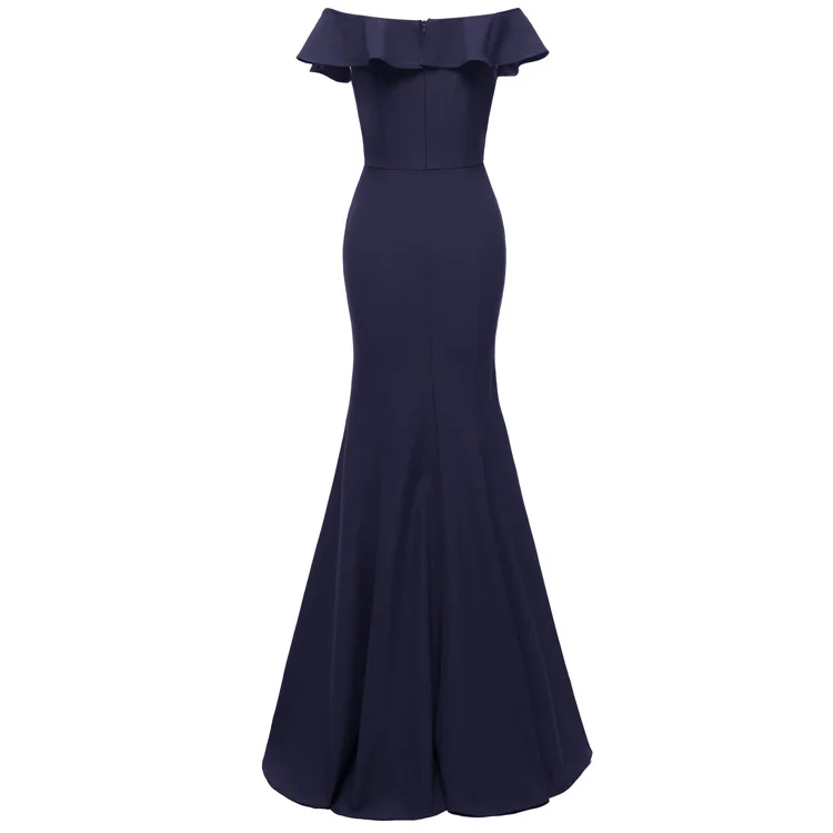 2020 Plus size female slim one-shoulder long skirt bridesmaid group light dress peach mermaid bridesmaid dress