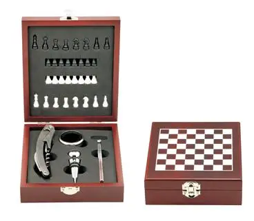 Hot selling high-quality gift-giving chess design 2-bottle wine box