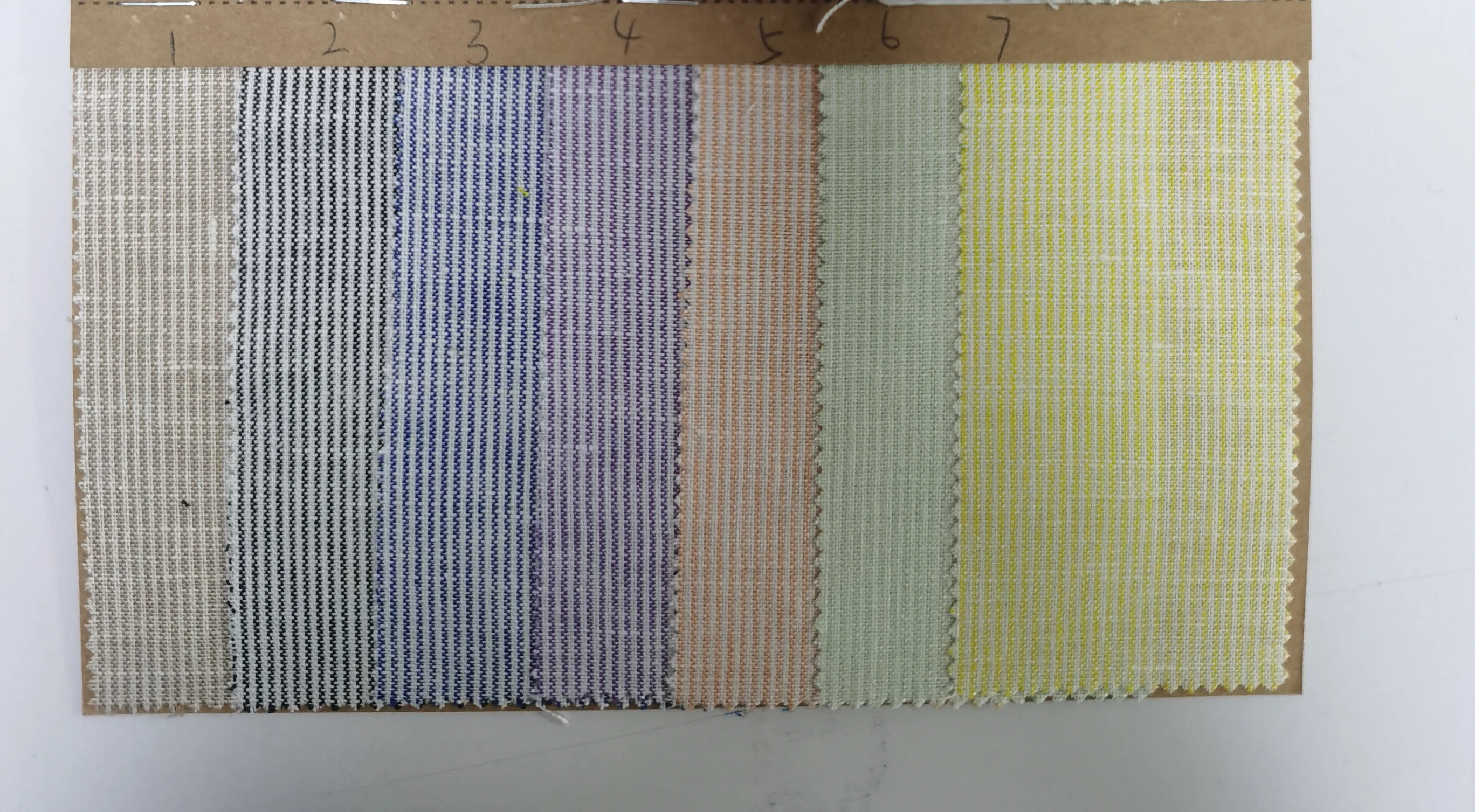 stripes linen fabric or solid color linen fabric with stone washing  for wholesale or doing shirts