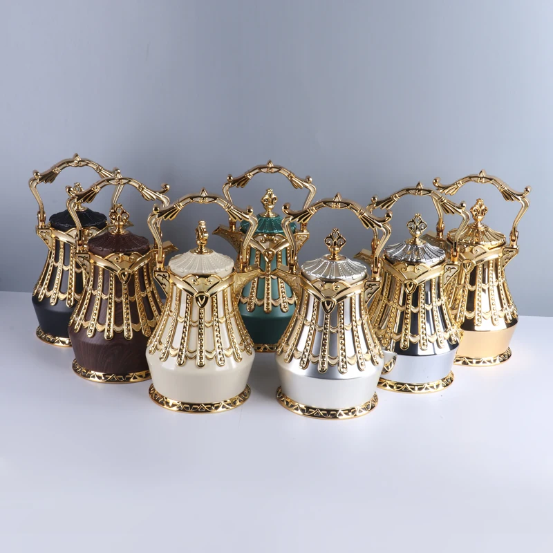 In Stock 700ml 1000ml Luxury Dalllah Arabic Coffee Set Vacuum Flask Thermos Teapot for Hotel Restaurant
