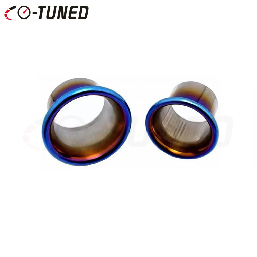 Burnt Blue Stainless Steel Racing Car Cold Air Compressor Intake Inlet Velocity Stack Turbo Horn Kit Funnel 3inch 3.5inch