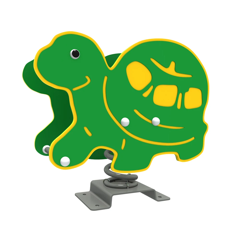 Kindergarten PE board animal design rocking horse amusement equipment shaking rider Outdoor Spring Rocking Chair Seesaw