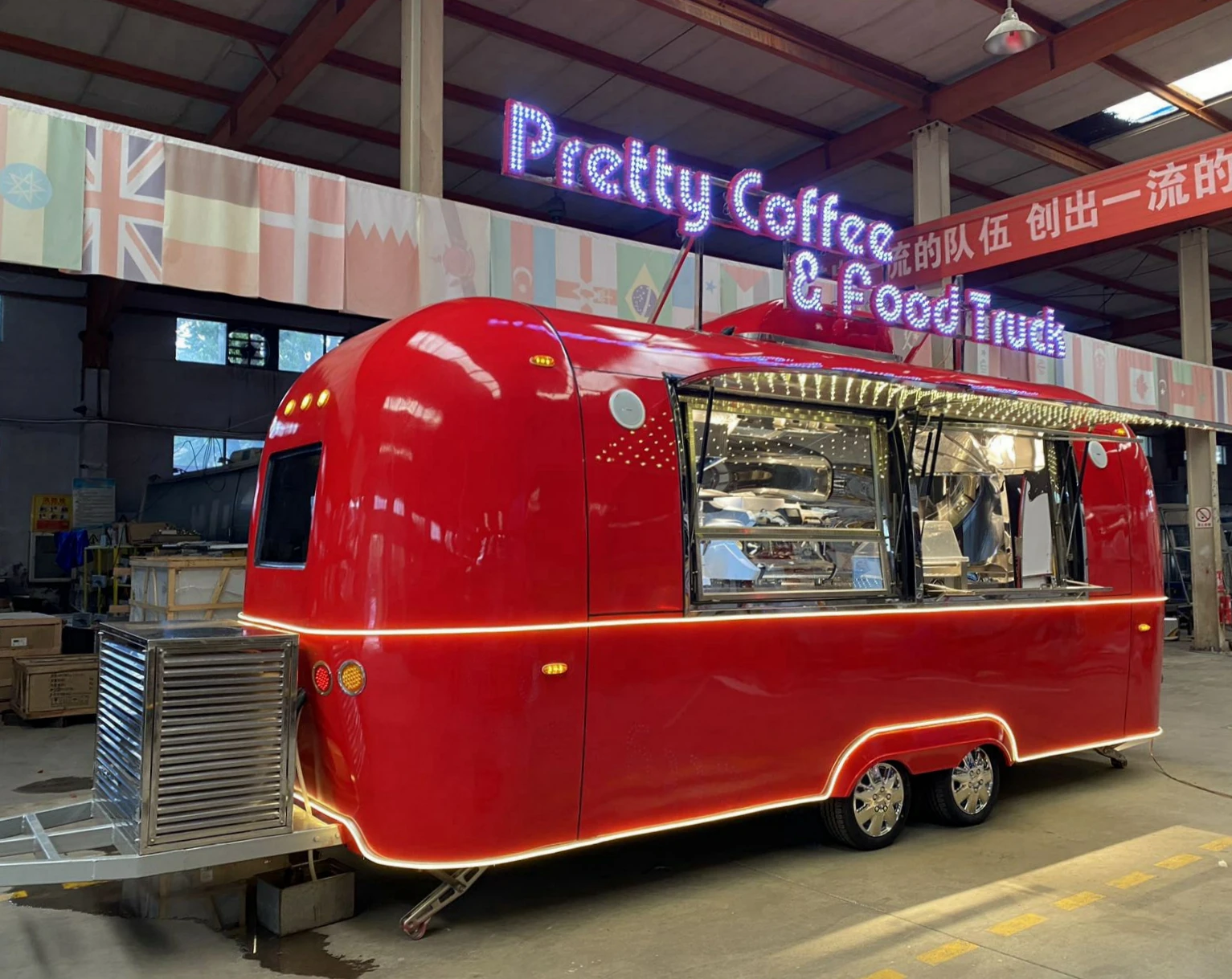 Mobile Food Cart/ Fast Food Truck / Concession Food Trailer Supplier Colorful Street China With Full Kitchen United States N/A