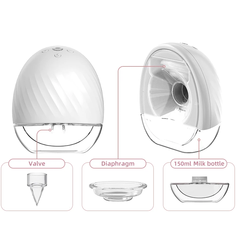 Private Label Wearable Breast Pump Electric Hands Free Breast Milk Pump Machine Wireless Auto Breastfeed Freehand Breastpump