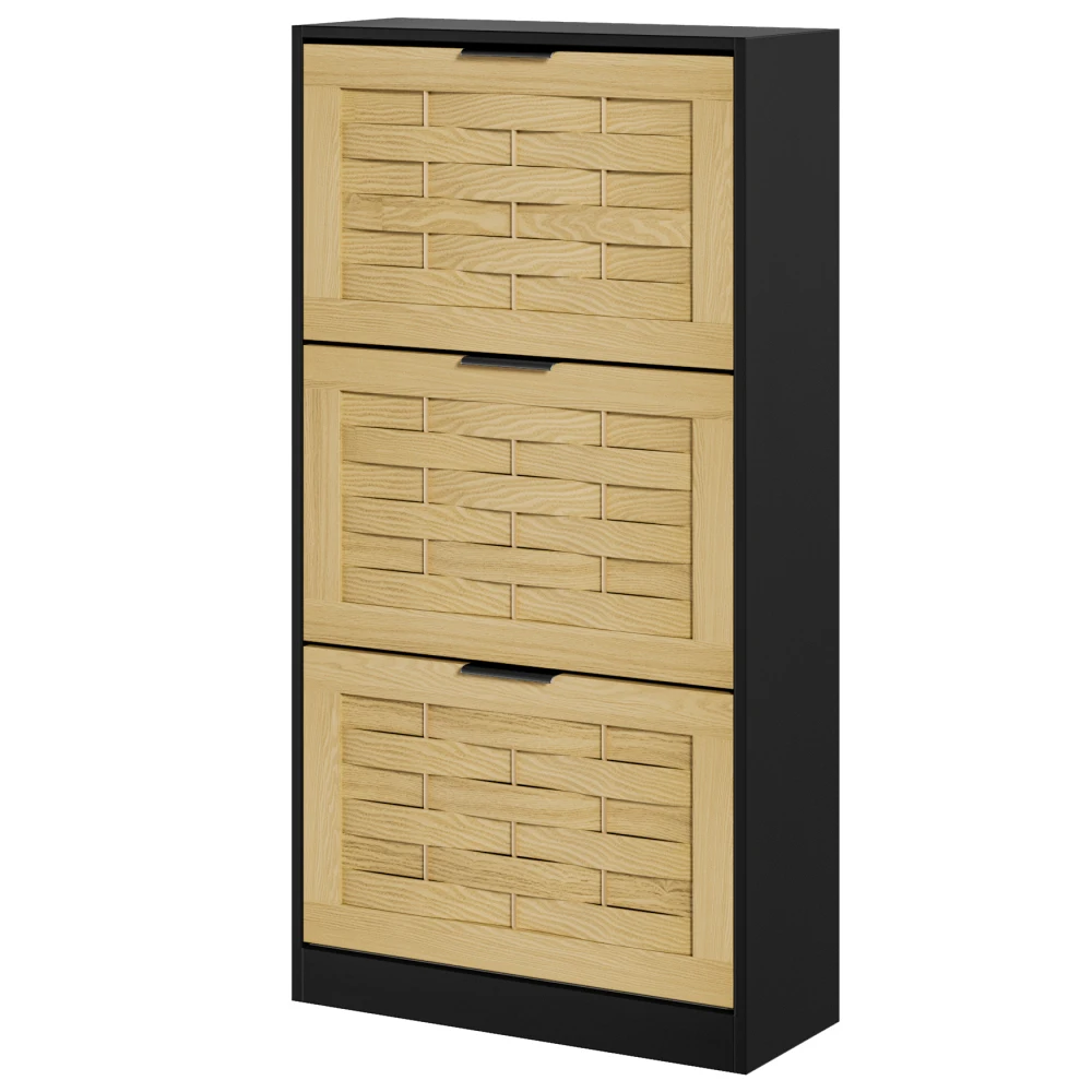 Accent Sideboard Buffet Storage Cabinet with Woven Decorating 6 Drawers for Living Room Kitchen Bedroom