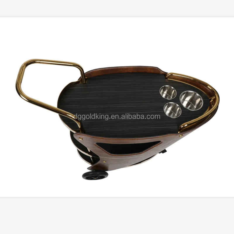 Hotel Restaurant Home Kitchen Trolley Luxury Retro 3 Tier Wine Beverage Food Tea Service Bar Cart