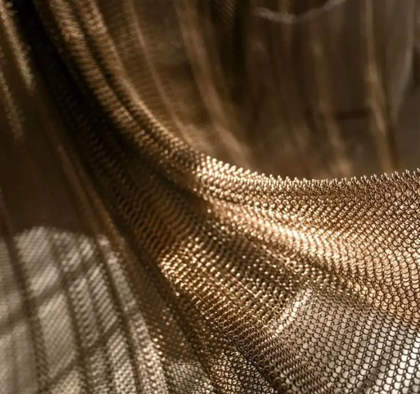 Decorative Metal Curtain Coil  Mesh Panel Wall Metal chain link  curtain