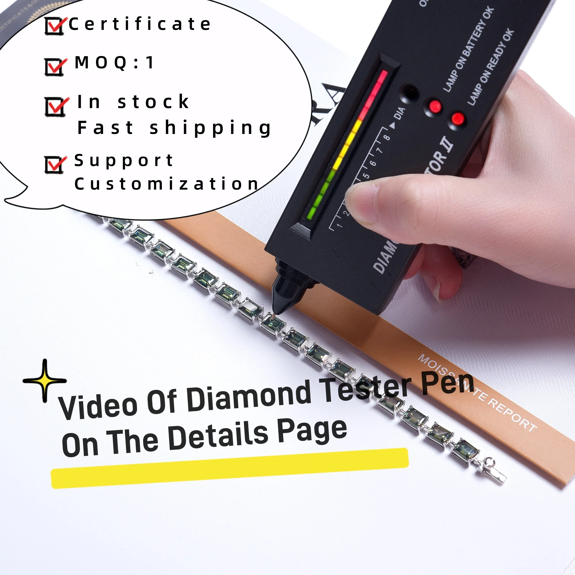 Ruizuan 1.5 Carats Water Drop Moissanite Ring Designer Jewelry with 925 Sterling Silver VVS Clarity Cut Pearl for Weddings