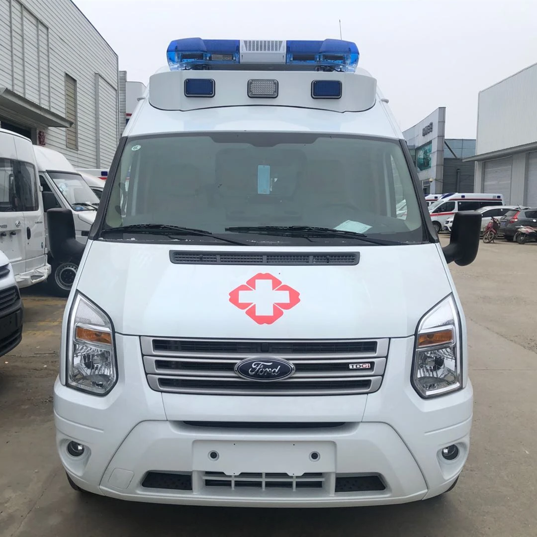 
Ford New Ambulance Vehicle Stretcher Bottom Price China Car Red White Nude Set Transit Medical Bulk Time Ship Color Wax 