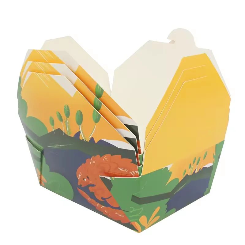 King Garden Factory Direct Grease Proof Eco-friendly Kraft Takeout Lunch Box For Fast Food Packing