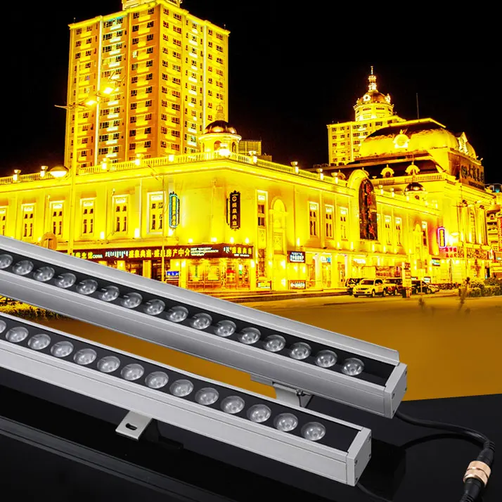 Outdoor Waterproof Architectural Advertising Landscape Building Facade Lighting Led RGB Strip light Bar Led Wall Washer Light