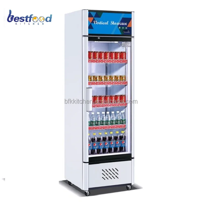 OEM Best 1/2/3 Doors Commercial Glass Display Showcase Freezer Drink Coolers Upright Fridge with Fan Cooling