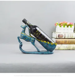 Creative Wine Rack Decoration Resin Deer Crafts Home Bookcase Wine Cabinet Desktop Decoration Decoration
