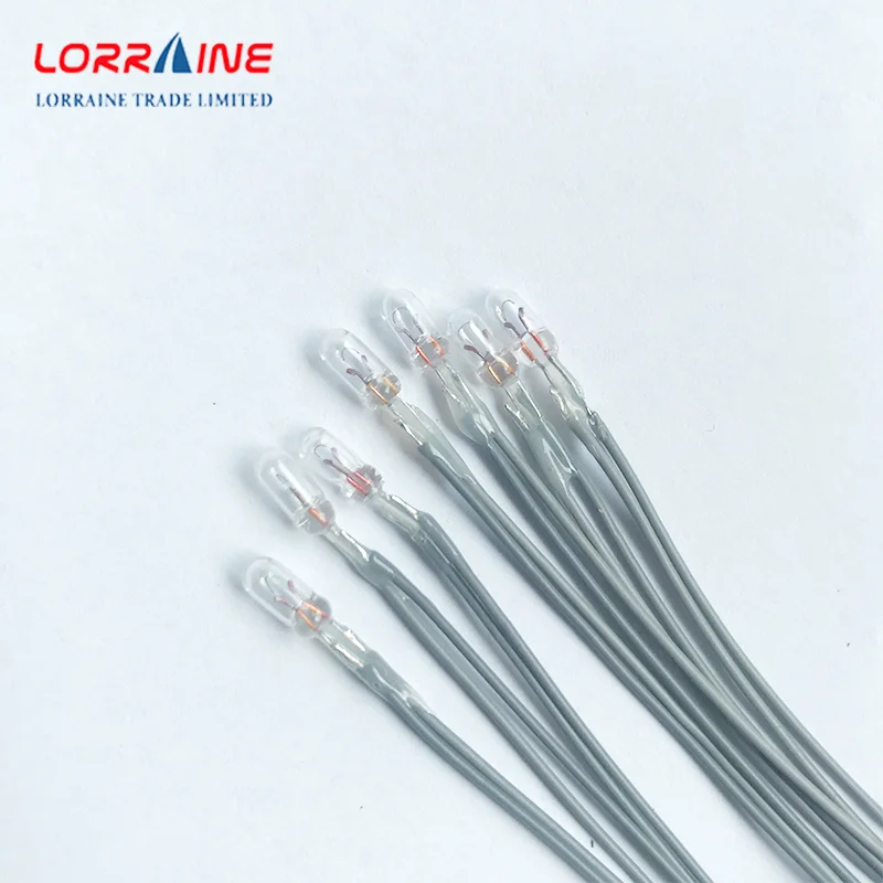 Miniature lamp 4MM 5MM3mm 12v Indicator Bulb  Incandescent Filament 3mm 12V Mini bulb of Wheat Bulbs Mixed Color Red/Yellow/Blue