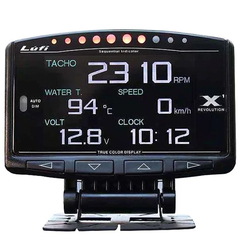 OBD2 Lufi  X1 Digital Gauge Meter Boost Oil Pressure Water Temperature Gauge Speedometer Multi Smart  Car Meter