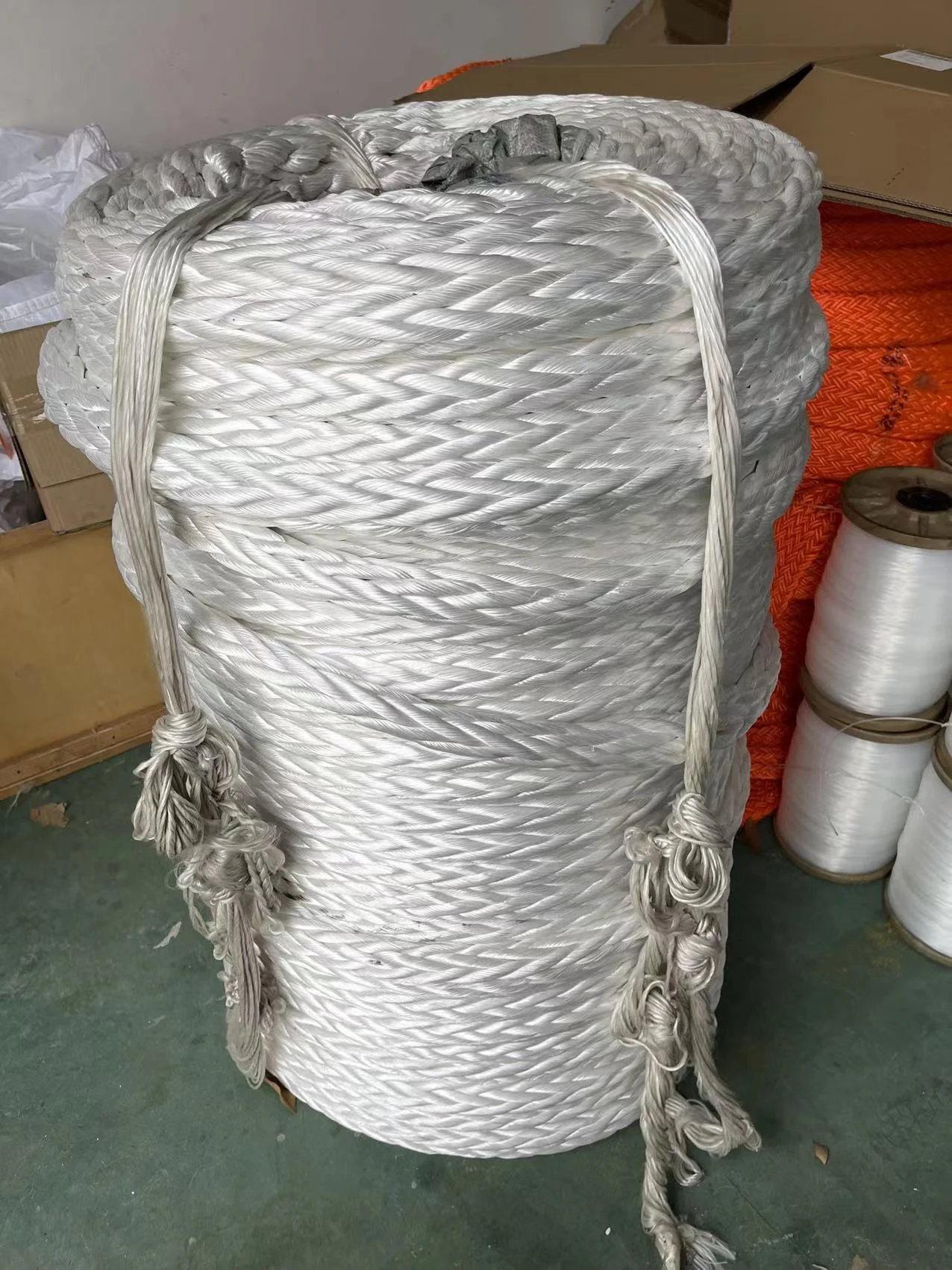 UHMWPE Electric Traction Rope Covered with Polyester Rope