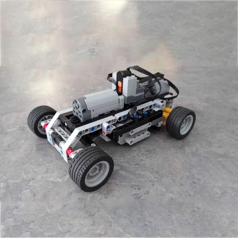 Stemedu 186+ Bricks Technical Electric Power Functions Remote-Controlled 2WD RC Car Chassis Motors Building Blocks PF Bricks