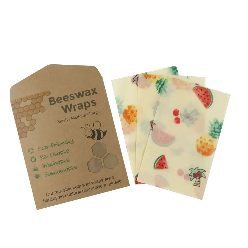 Sandwich Lunch packing  Amazon hot Selling Biodegradable Natural Organic Cotton Fabric Beeswax reusable Food BAG