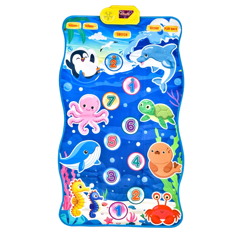 Образовательный водонепроницаемый звуковой эффект для записи океанской космической темы Электронный музыкальный коврик игры на пианино танцевальные коврики