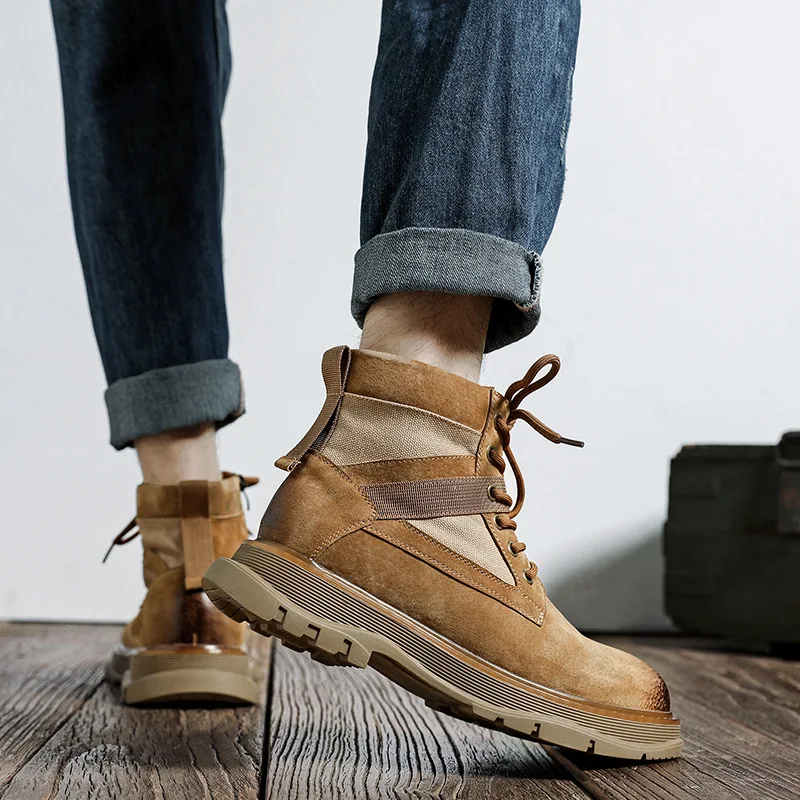 Dropshipping Custom Logo Winter Outdoor Hiking Boots Rubber Sole Durable Waterproof Martin Boots
