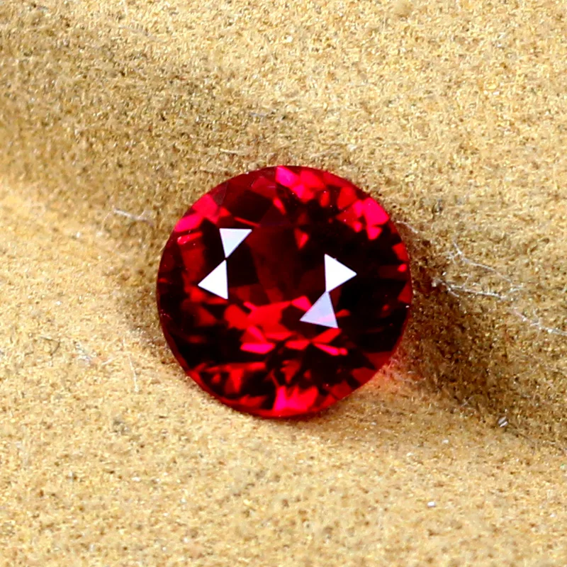 Thriving Gems Natural ruby rtone loose gemstone red color price per carat round brilliant shape diamond cut