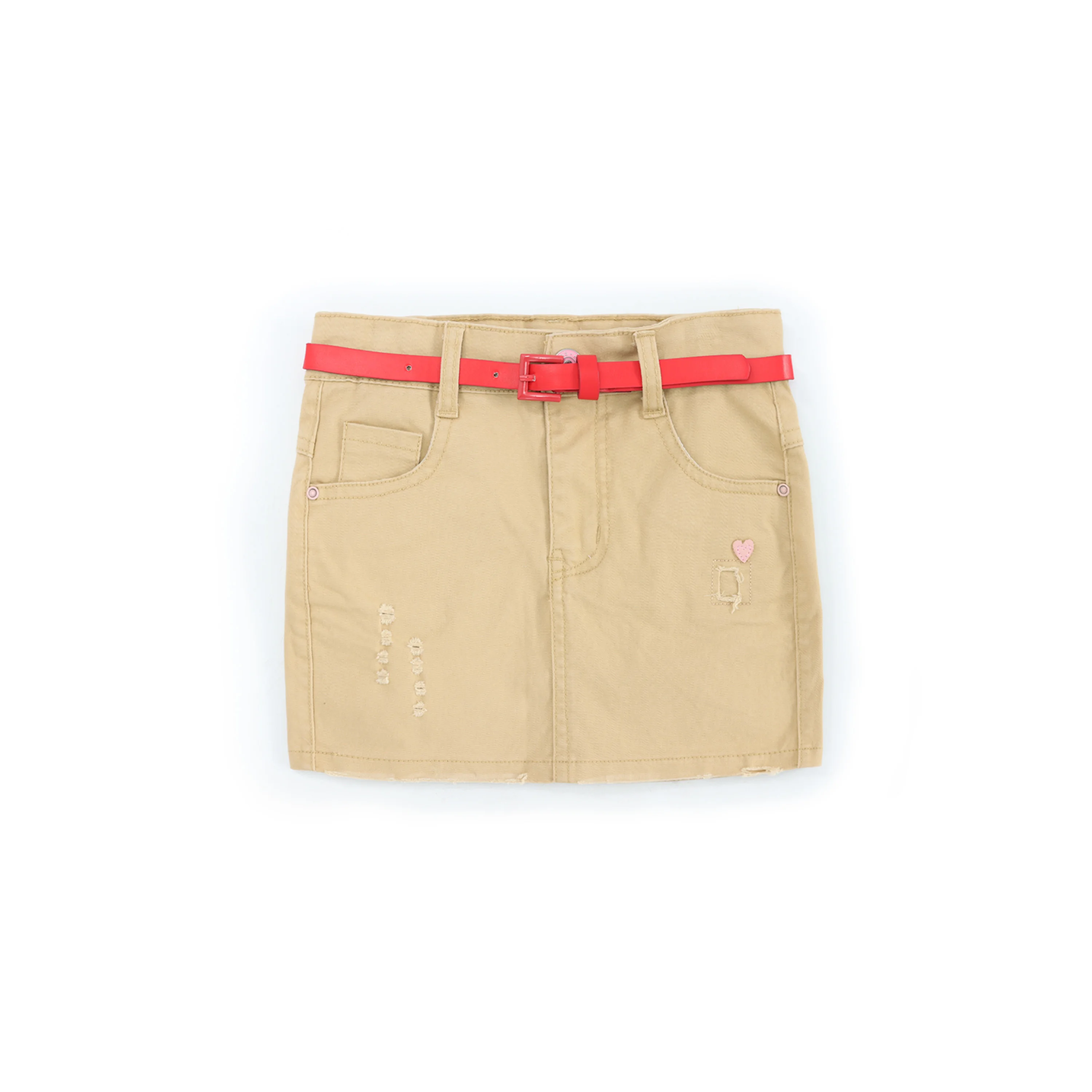 how cute kids apparel heart pattern patchwork short dress ripped hole skirt for toddler girls