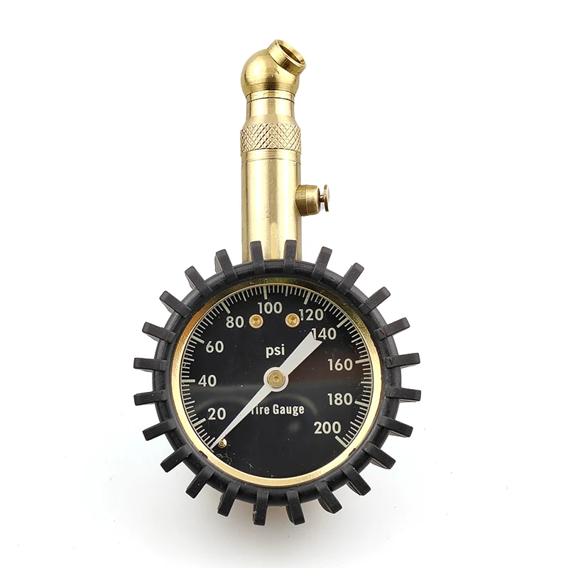High Quality Dial Tire Pressure Gauge Swivel Air Chuck Metal 200psi Tire Gauges With Bleeder