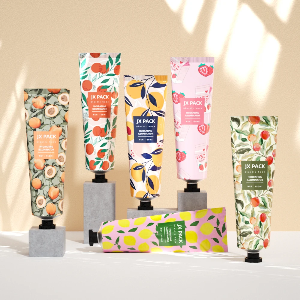 hot stamping custom hand cream pe cosmetic plastic squeeze tube packaging