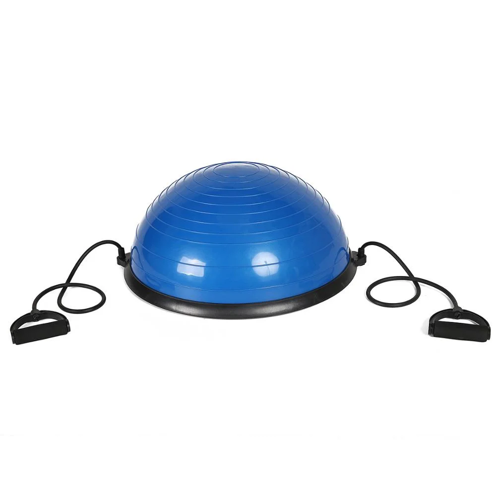  2021 Newest Design 46cm Anti Burst Air Pump Half Balance Ball Trainer Fitness Gym Yoga With Resistance