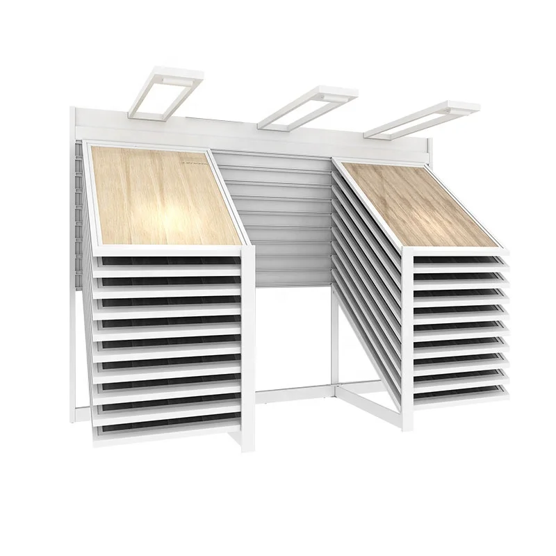 Hot Sale Marble Mosaic Ceramic Granite Showroom Stand Stone Holder Quartz Sample Rack Recline Metal Tile Display Stand