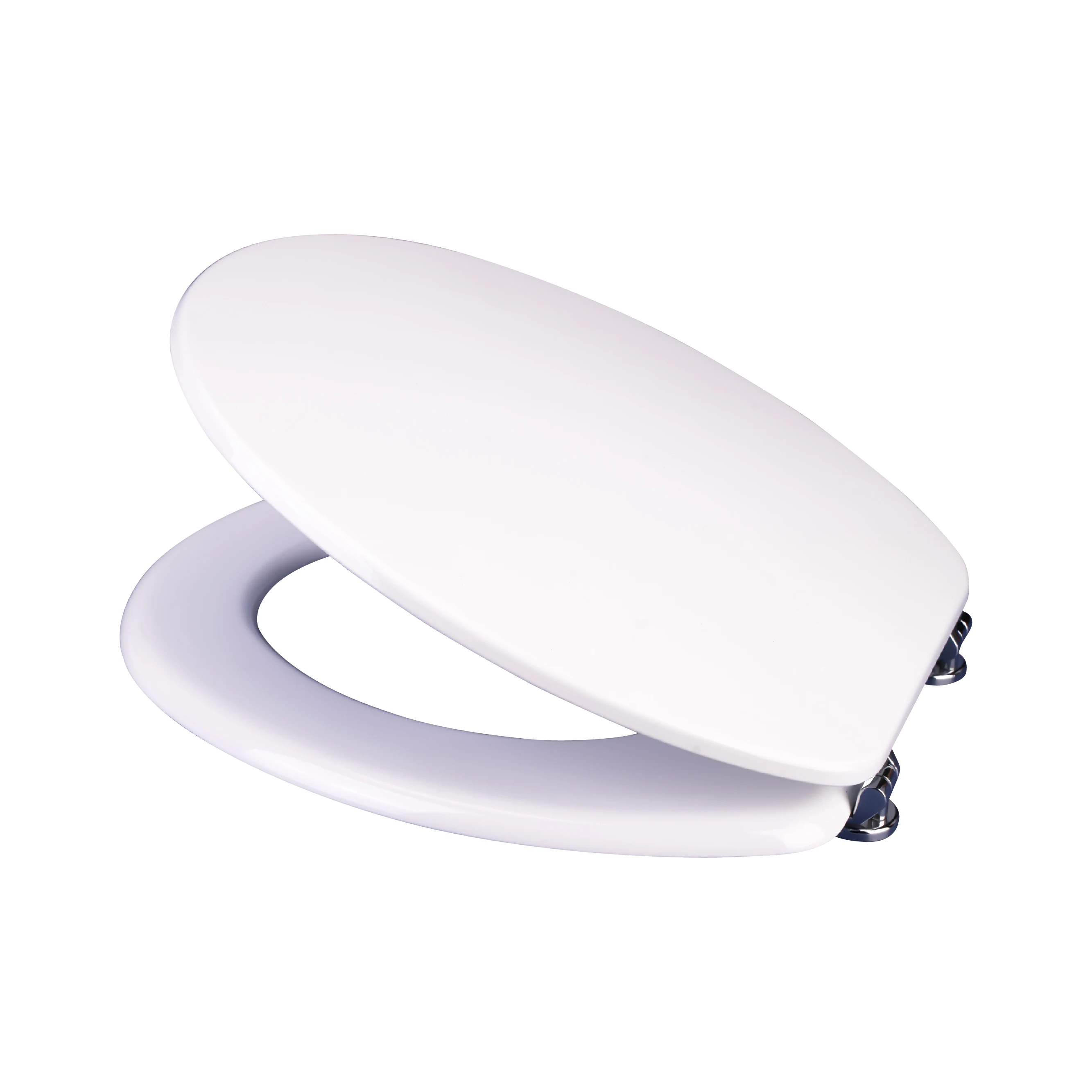 Modern 3D MDF Soft Close Hinges Sanitary Slim round round Wrap over Toilet Seat Cover for Home Bathroom Made of UF Urea Material