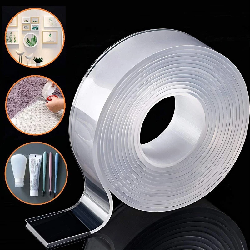 Double  Sticky Nano Gel Double Sided Adhesive Tape  Nano Tape 5 Meter