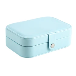 Оптовая торговля Вельветовая коробка для хранения ювелирных изделий с логотипом на заказ из искусственной кожи, маленькое туристическое ожерелье, кольцо, ювелирный органайзер, подарочная упаковка, чехол