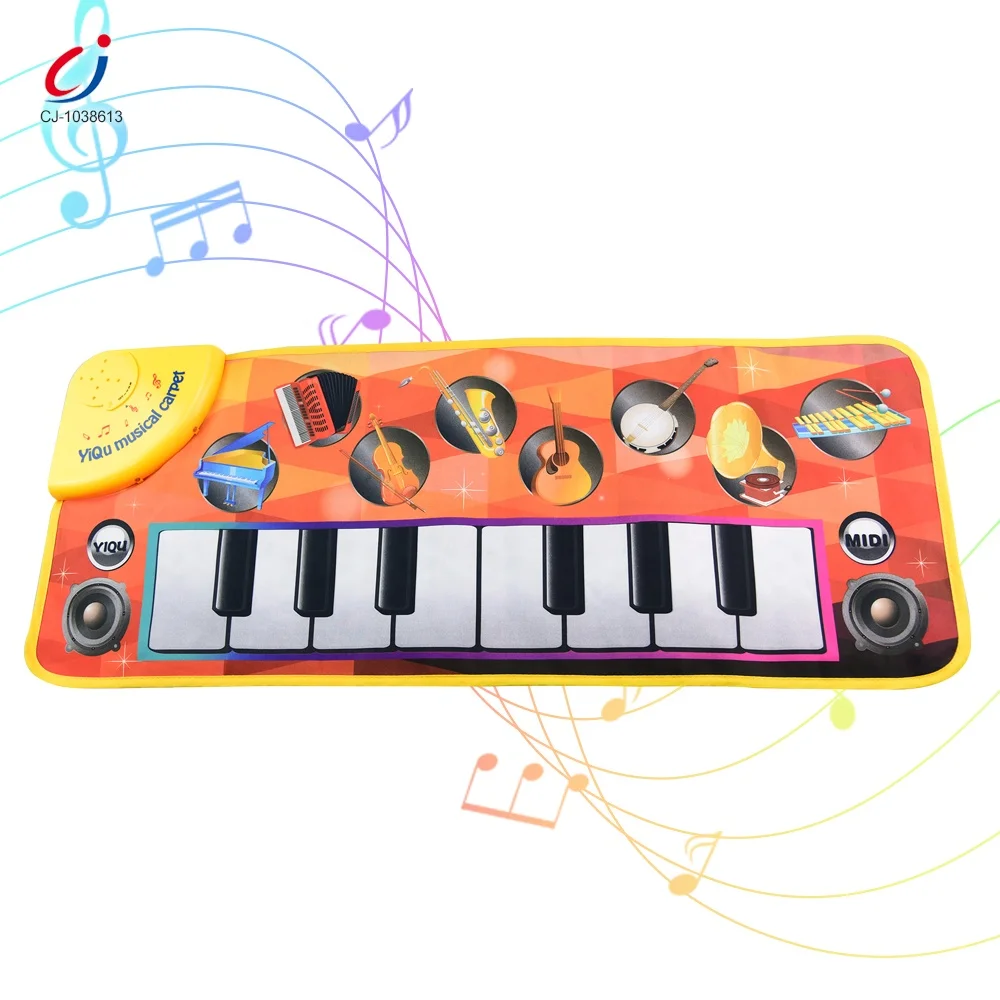 Chengji electric piano baby floor mat kids musical instrument dancing playmat foldable keyboard piano carpet toys